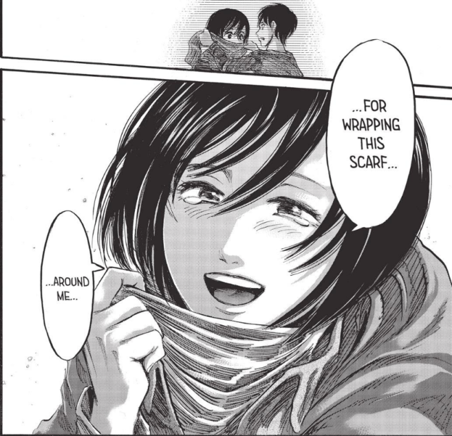 There you go. You literally do not have to read any other piece of Mikasa dialogue anymore. You’re welcome.